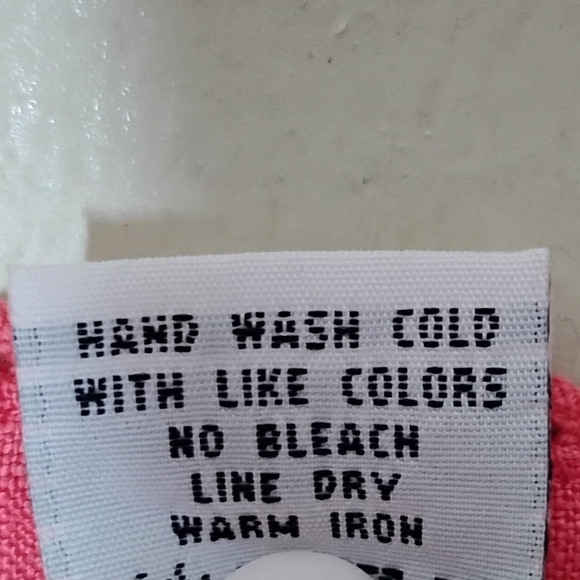 100% Linen Twin Set | Coral Button Shirt + Matching Tank | M/L - Picture 13 of 13